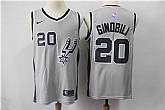 Spurs 20 Manu Ginobili Gray Nike Swingman Jersey,baseball caps,new era cap wholesale,wholesale hats